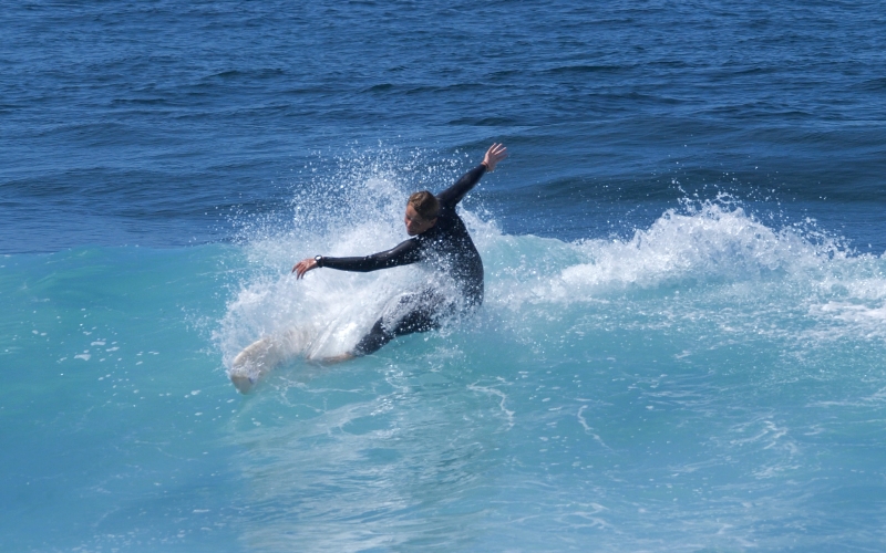 Verschneiden des Surfboards beim Turn aufgrund falscher Belastung
